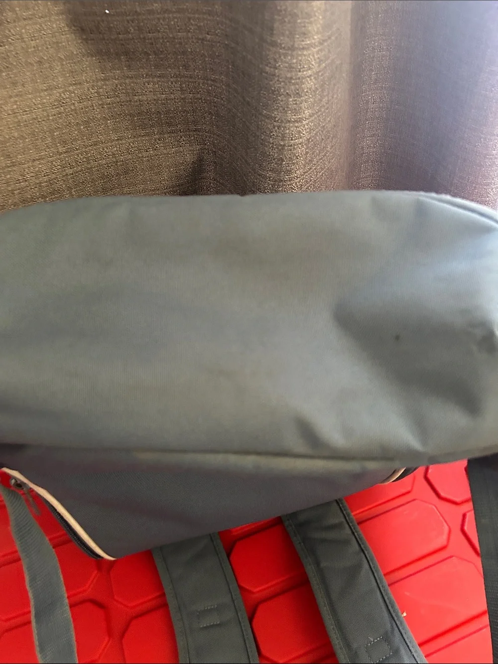 Roxy Two-Tone Red and Gray Men's Backpack with Front Logo